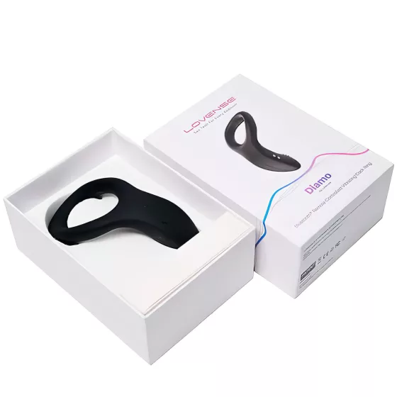 Lovense Diamo - App-controlled vibrating penis ring for men (black)