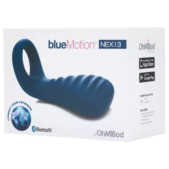 OHMIBOD Bluemotion Nex 3 - Smart Vibrating Ring (Blue)