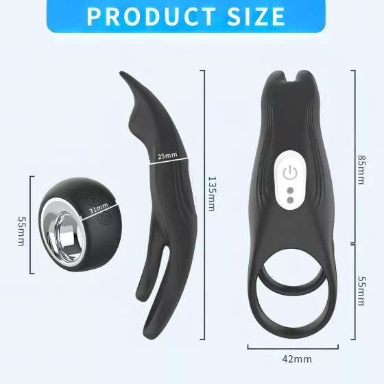 Aixiasia Hoody B - Rechargeable, Wireless Penis Ring (Black)