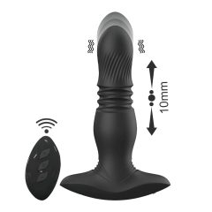 Aixiasia Roy - Rechargeable, Wireless Black Anal Vibrator