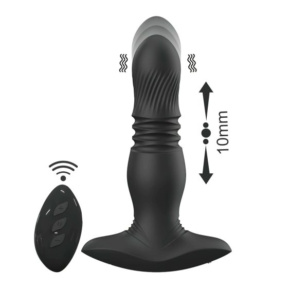 Aixiasia Roy - Rechargeable, Wireless Black Anal Vibrator