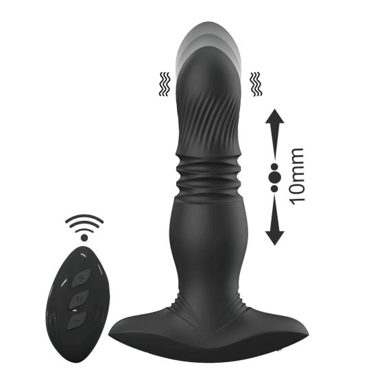 Aixiasia Roy - Rechargeable, Wireless Black Anal Vibrator