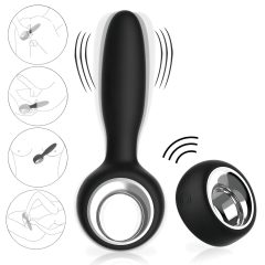   Aixiasia Dylon Remote - Black Rechargeable Wireless Anal Vibrator