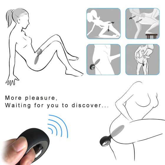 Aixiasia Dylon Remote - Black Rechargeable Wireless Anal Vibrator