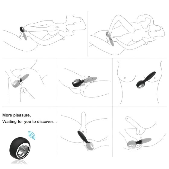 Aixiasia Dylon Remote - Black Rechargeable Wireless Anal Vibrator