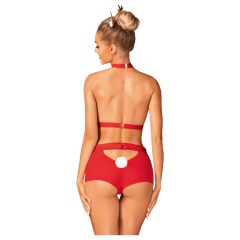   Obsessive Ms. Reindy - Women's Reindeer Costume Set (2-Piece) - Red