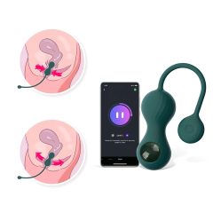 Magic Motion Crystal Duo - Smart Kegel Ball Set (Green)