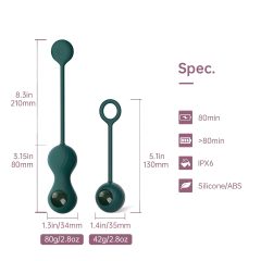 Magic Motion Crystal Duo - Smart Kegel Ball Set (Green)
