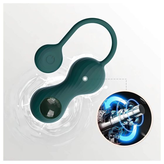 Magic Motion Crystal Duo - Smart Pleasure Balls Set (Green)