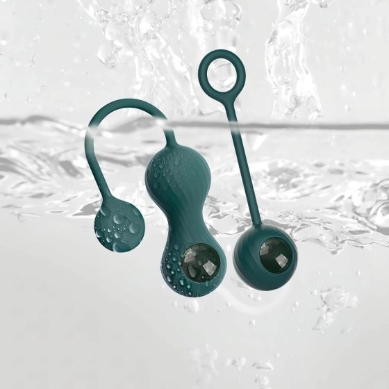 Magic Motion Crystal Duo - Smart Pleasure Balls Set (Green)