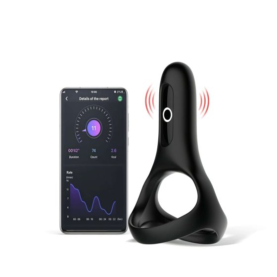 Magic Motion Rise - Smart Rechargeable Vibrating Ring (Black)