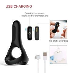   Magic Motion Rise - Smart Rechargeable Vibrating Ring (Black)
