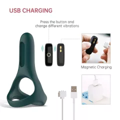   Magic Motion Rise - App-controlled vibrating penis ring for men (green)