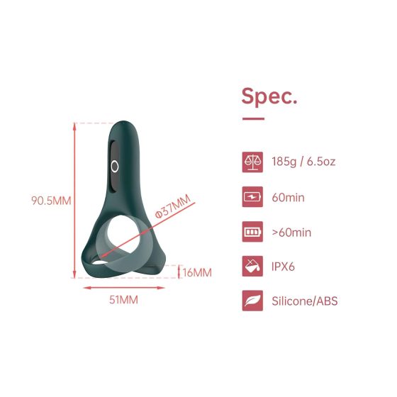Magic Motion Rise - Smart Rechargeable Vibrating Ring (Green)