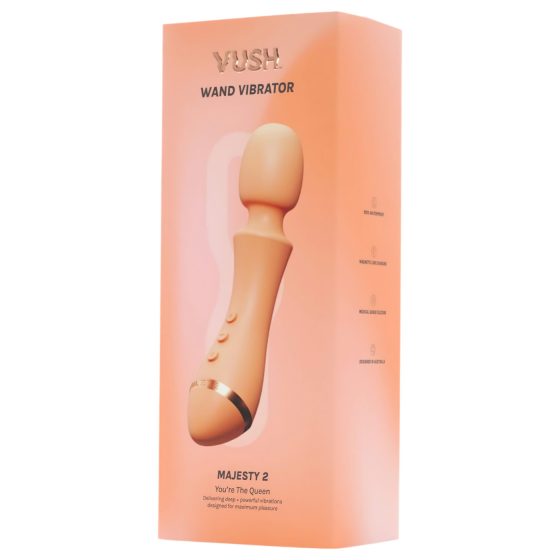 Vush Majesty 2 - Rechargeable, Waterproof Massager Vibrator (Orange)