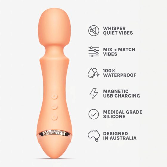 Vush Majesty 2 - Rechargeable, Waterproof Massager Vibrator (Orange)