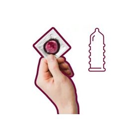 Ribbed and dotted condom